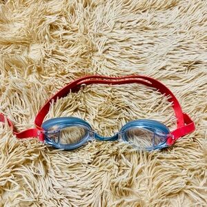 Nike Chrome ultra light  Swim goggles red and grey men’s style adjustabl…